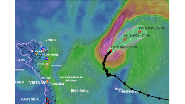 Thời tiết 12/11/2025: Bão số 14 ra khỏi Biển Đông – Không khí lạnh tăng cường tràn về Bắc Bộ
